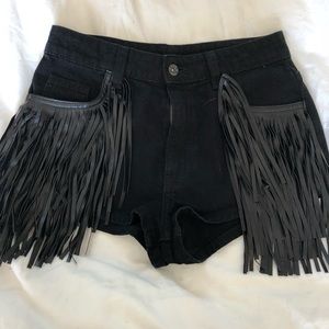 LF Carmar Shorts with leather fringe size 26